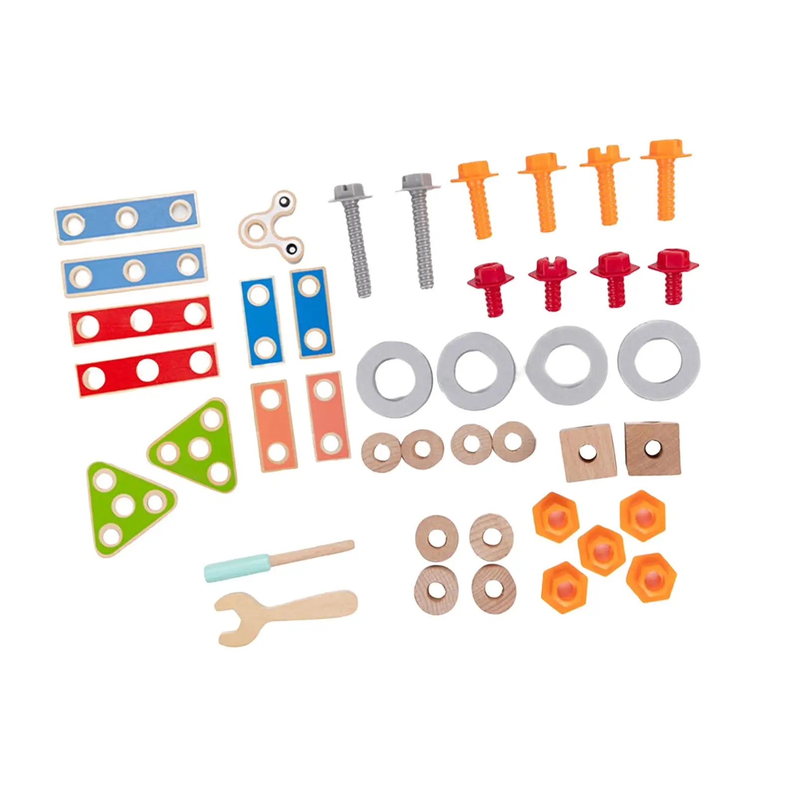 Wood Screw and Nut Set Uilding Blocks Construction Kit for Birthday Gift