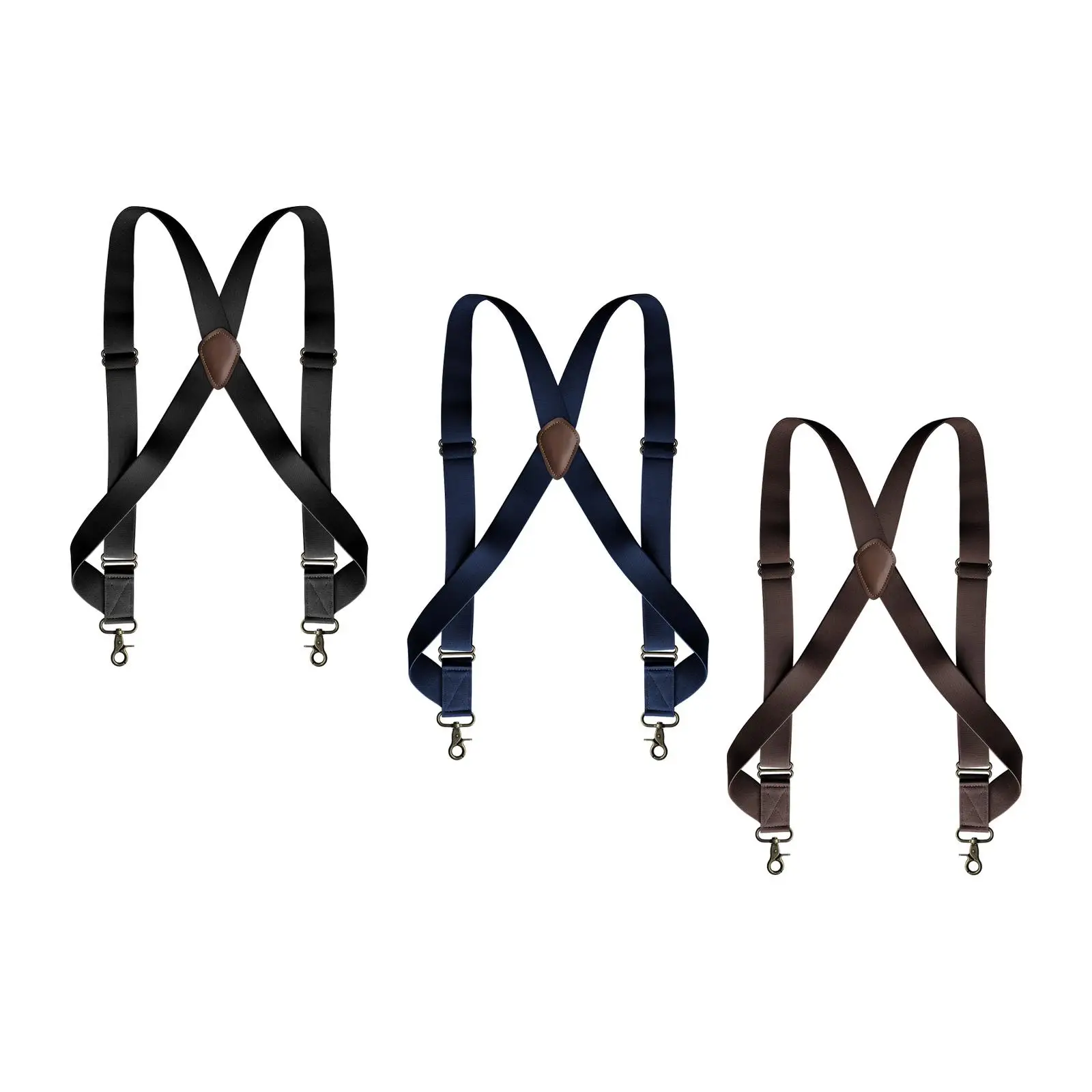 Mens Suspender Heavy Duty Swivel Hooks Trucker Style Suspenders Side Clip Suspenders X Type Elastic Trousers Apparel Accessories