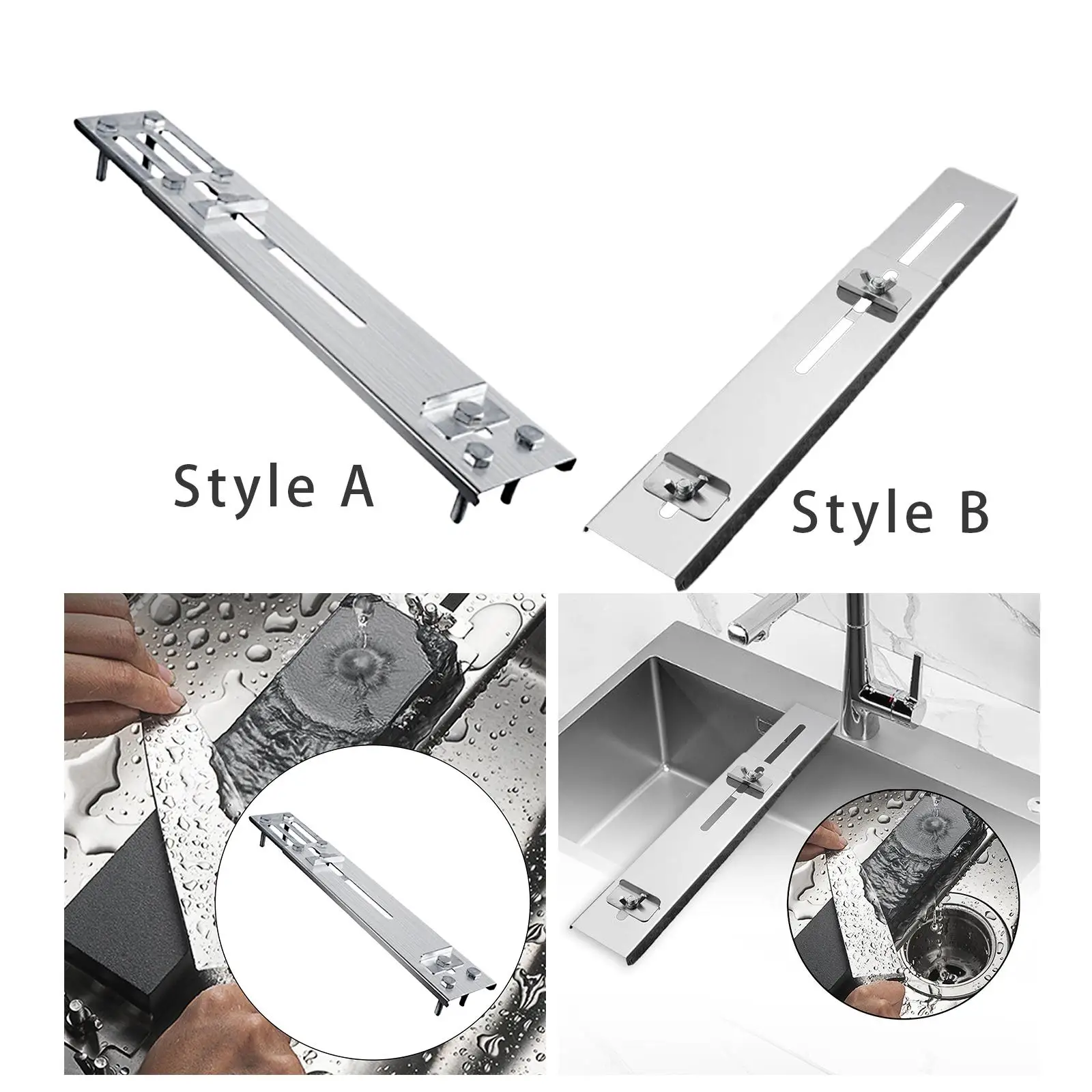 Sink Sharpening Stone Holder Adjustable Non Slip 304 Stainless Steel Easy Honing Sink Bridge for Restaurants Natural Stones
