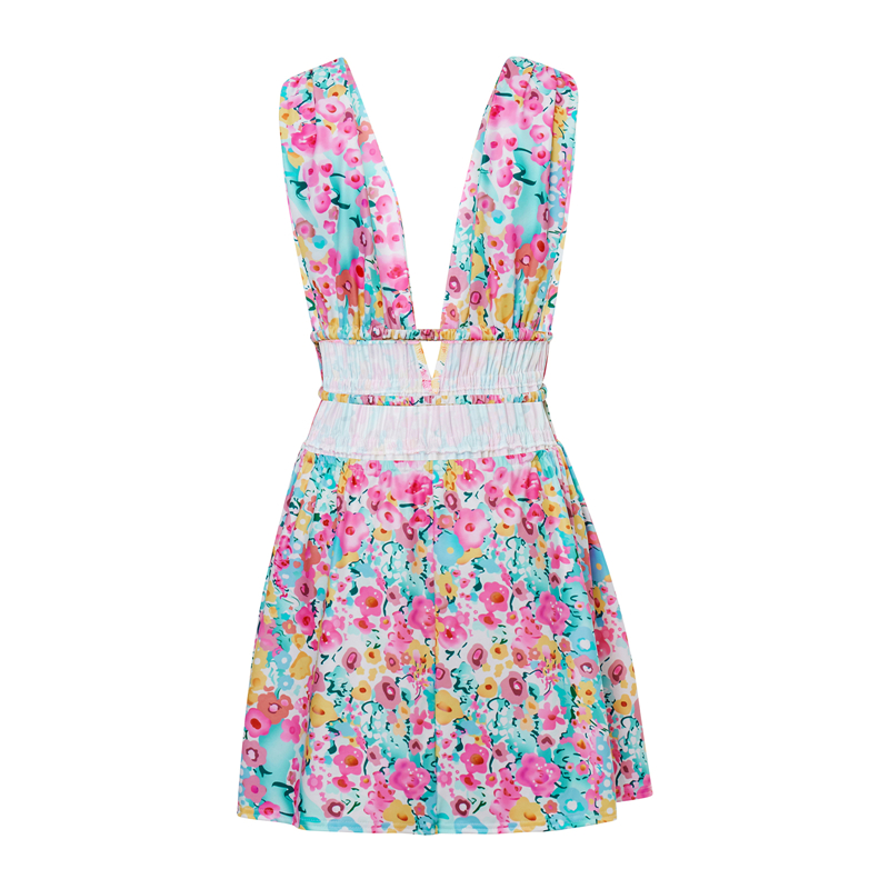 Floral Dress Summer Women Deep V Neck Low Cut Sleeveless A Line Mini Dress y2k Sundress Casual Beach Party Clubwear 6 Floral Dress Summer Women Deep V Neck Low Cut Sleeveless A Line Mini Dress y2k Sundress Casual Beach Party Clubwear