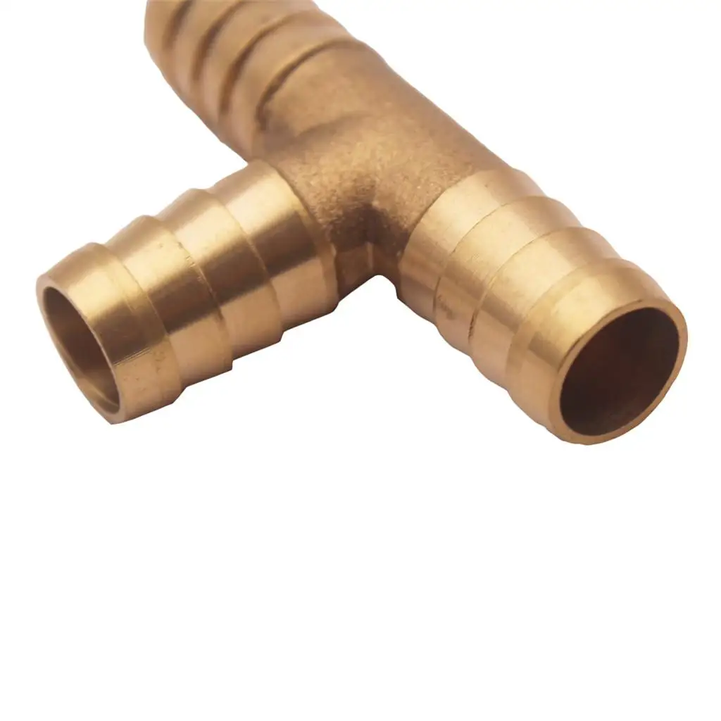 16mm T Shaped 3 Way Hose Barb Fittings Pipe Tube Connecting Connectors Metal
