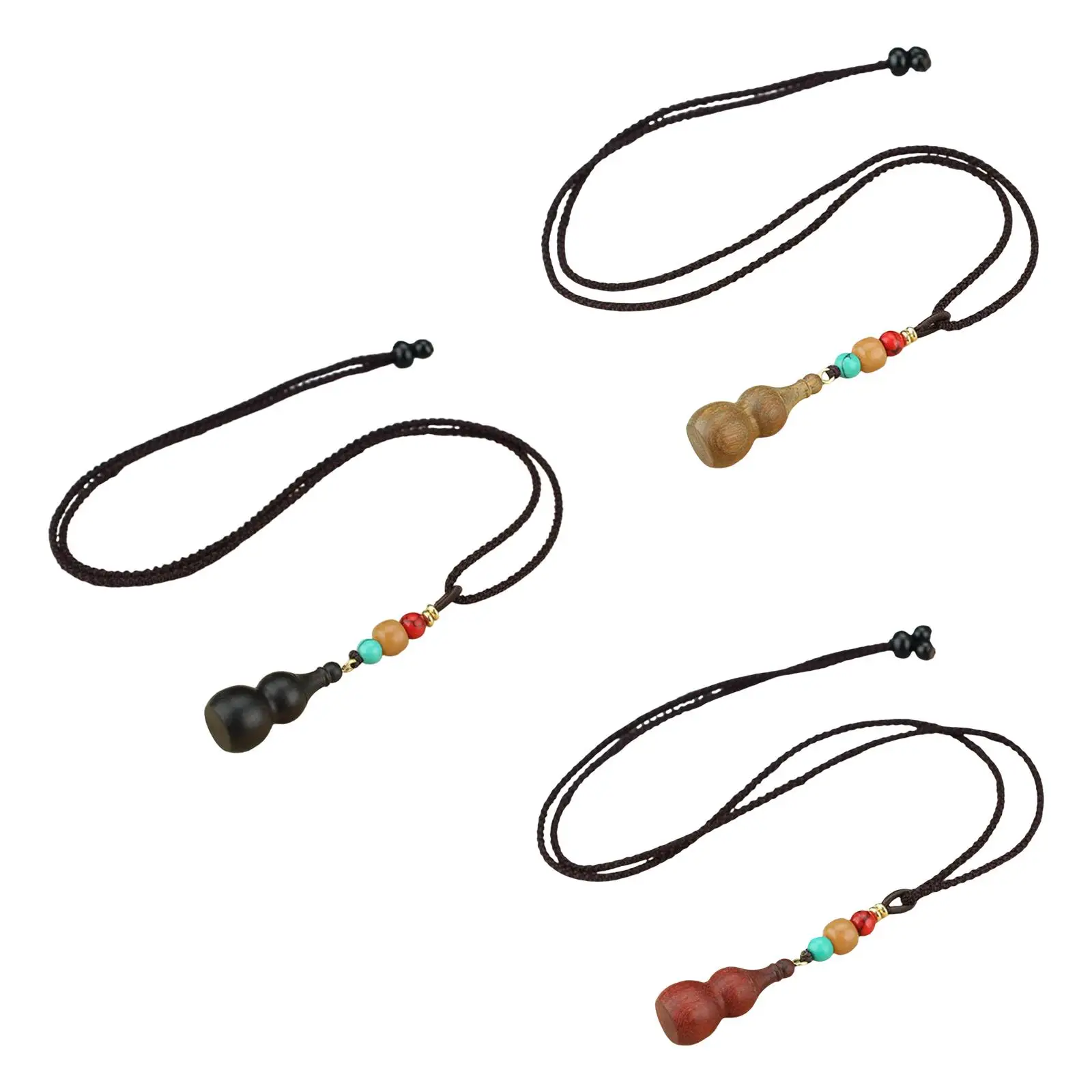 Vintage Style Long Necklaces, Decor Charms Necklace, Sweater Link Chain Ornament, Adjustable Screwable Gourd Pendant Necklace