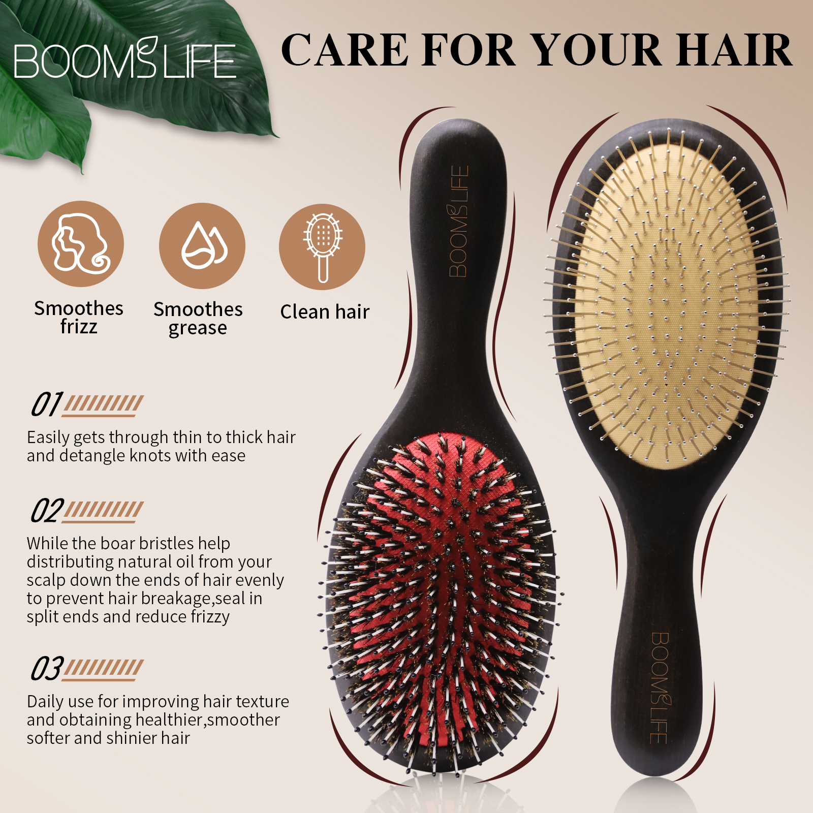 Best of Steel Hair Brush Women Custom Name Wood Hair Brush Metal Stainless Pin Hairbrush Head Scalp Massage Comb Brosse Cheveux Femme Reviews & Tips