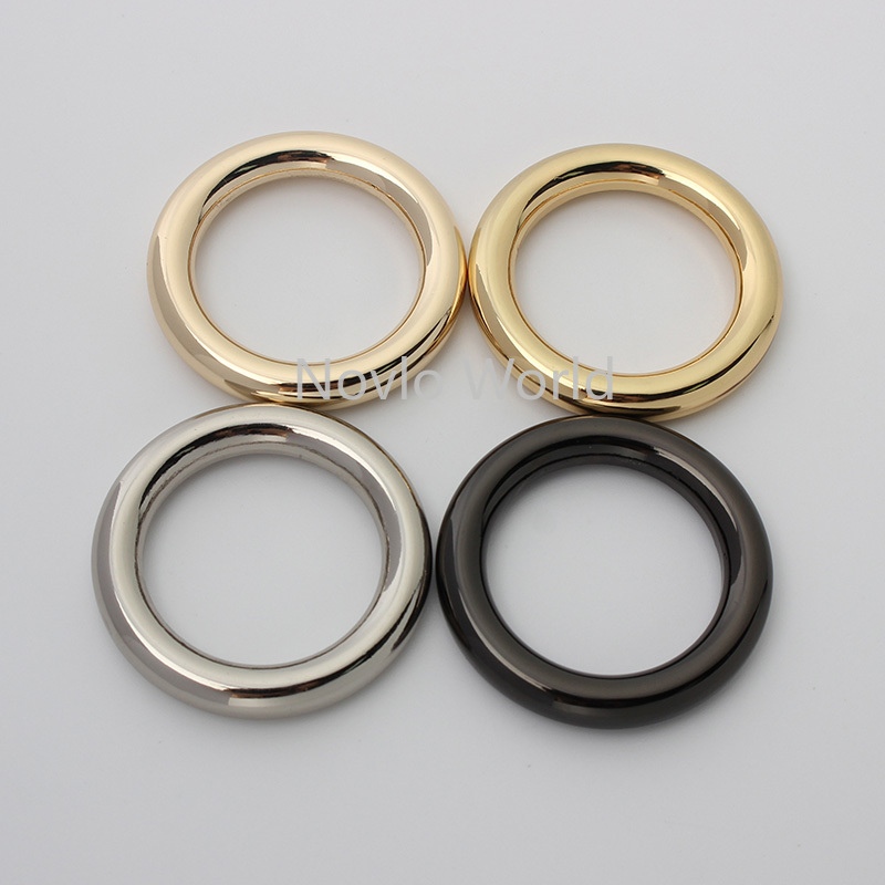 50 pieces 6 colors 6 sizes chrome color die casting O rings for woman shouldbags purse close round ring purse accessories