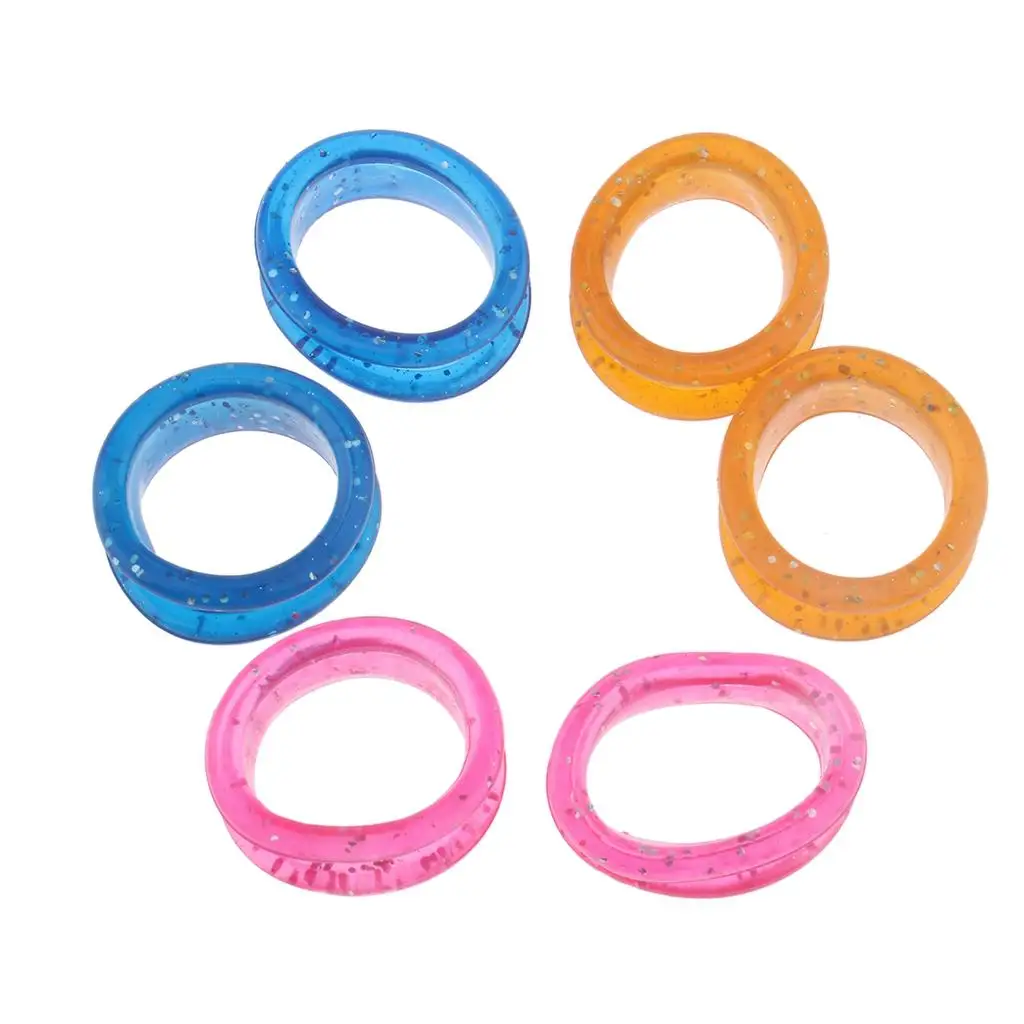 10pcs Silicone Barber Hair Finger Rings Grooming Shears Scissor Grips Inserts DIY Tools Accessories