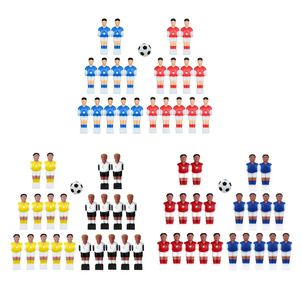 22 Pieces Foosball soccer for table Football Men Player Miniature Football Players Replacement Entertainment Parts Accs