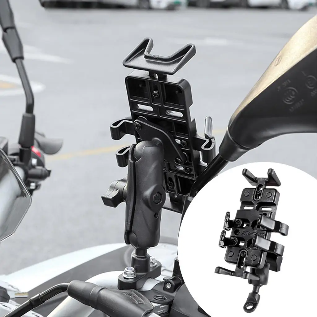 Metal Motorcycle Phone Mount Stand Fit for Bike Scooters Full Angel for 3.5