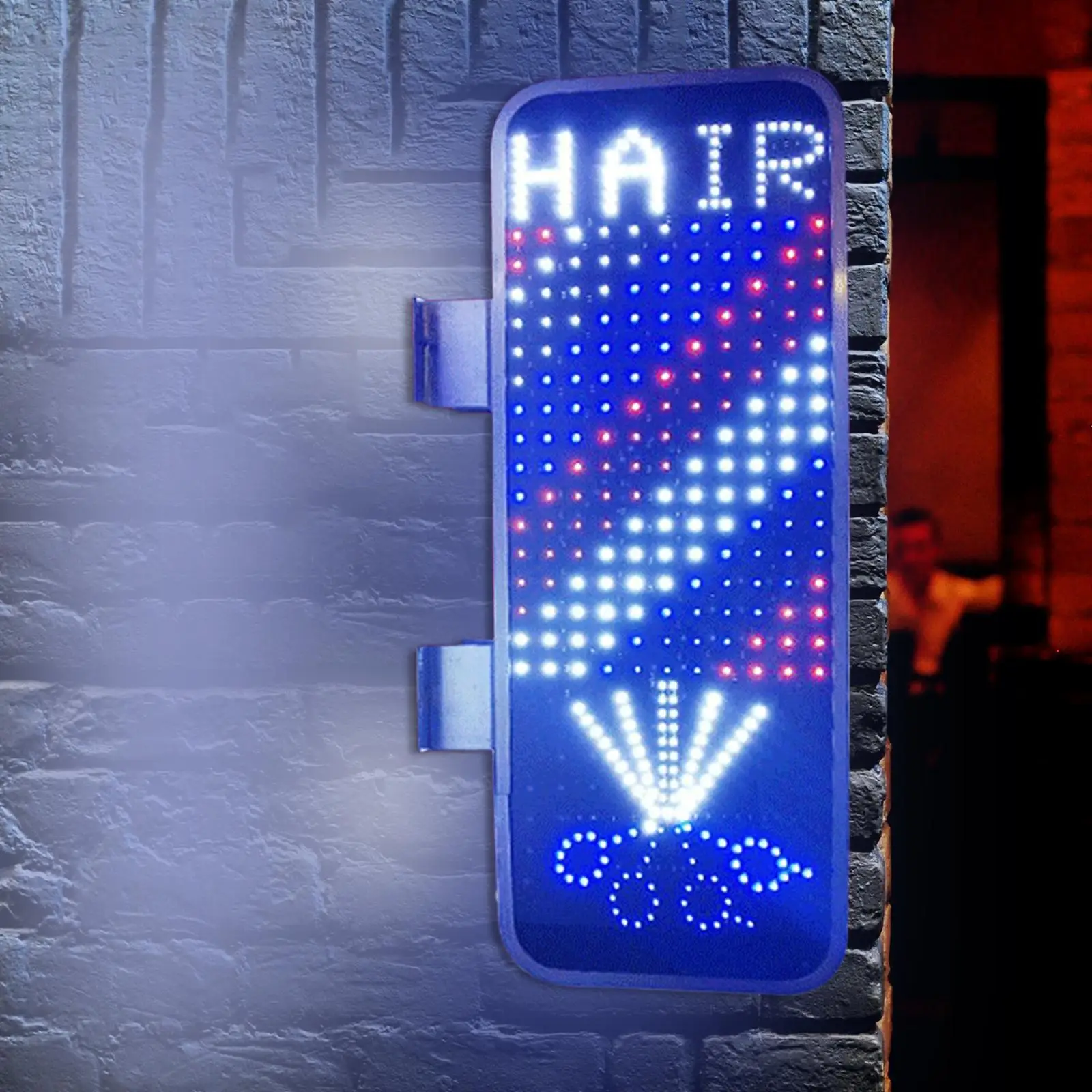 Barber Shop Sign Rotating Stripes Lights Red Blue White Neon Signs Outdoor Wall Mounted Novelty Lighting Pole LED Light