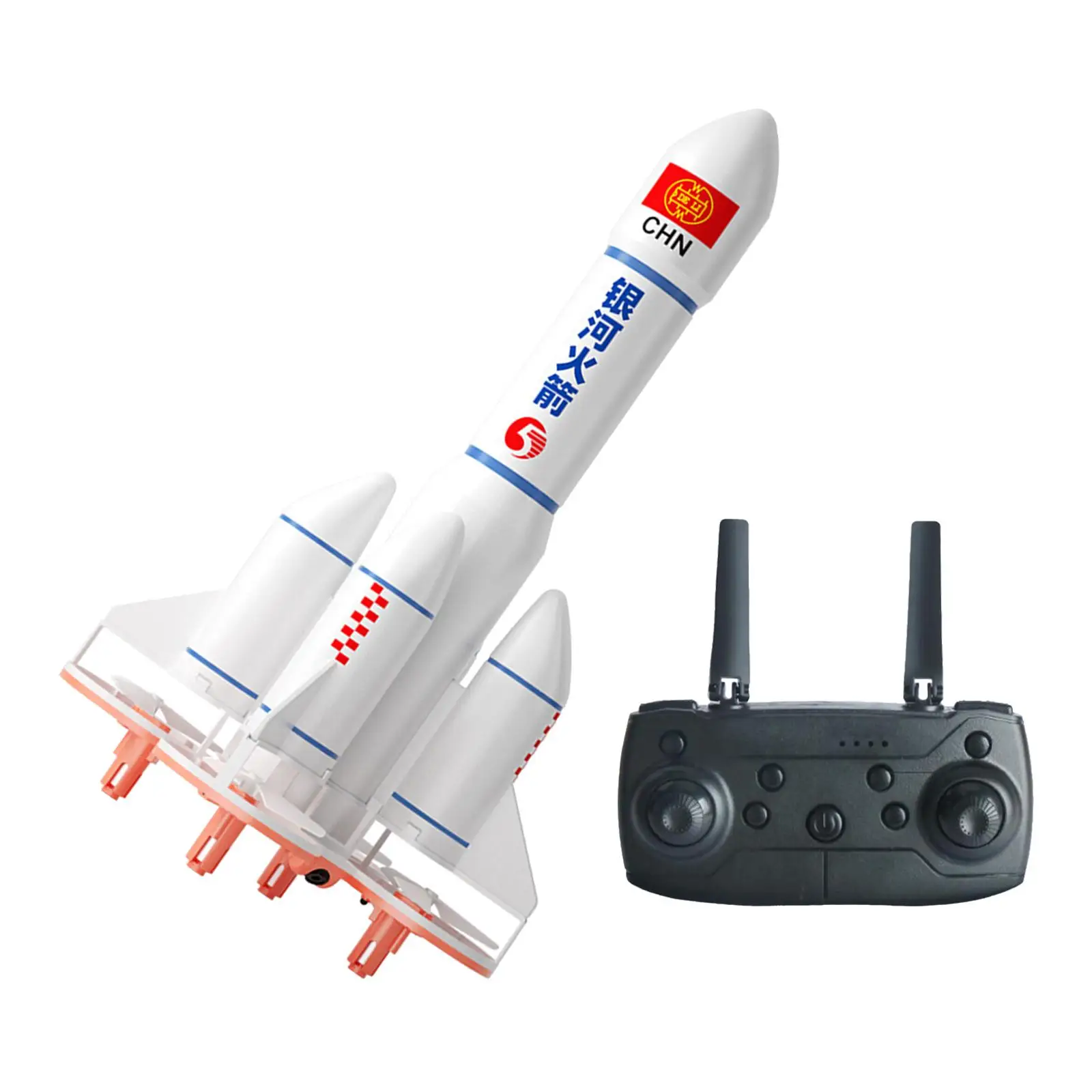 RC Space Rocket Ready to Fly with Battery RC Flying Toys Easy Control 4 Channel RC Drone Space Shuttle RC Quadcopter for Adults