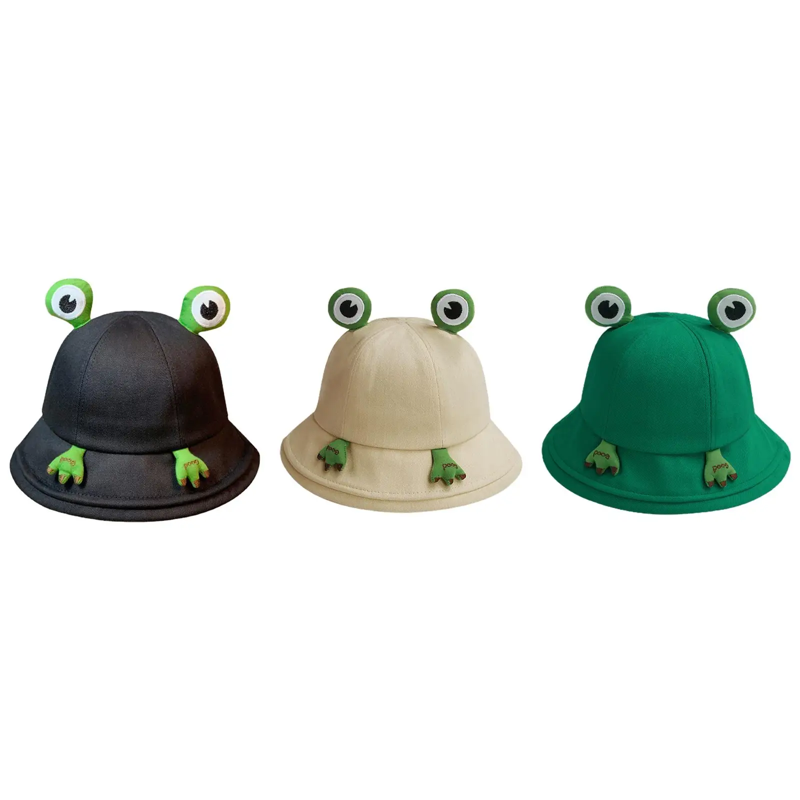 Frog Bucket Hat, Photo Props Sun Hats for Fancy Dress Travel Costume Accessories Girls