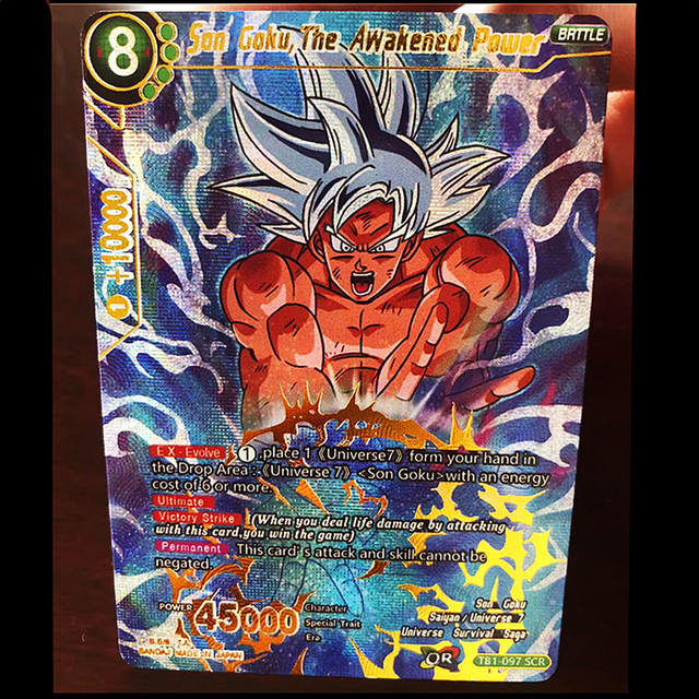 NEW Dragon Ball Super Metal Golden American Version Signature Battle Dragon  Ball Card Goku Jiren Cooler Game Collection Cards