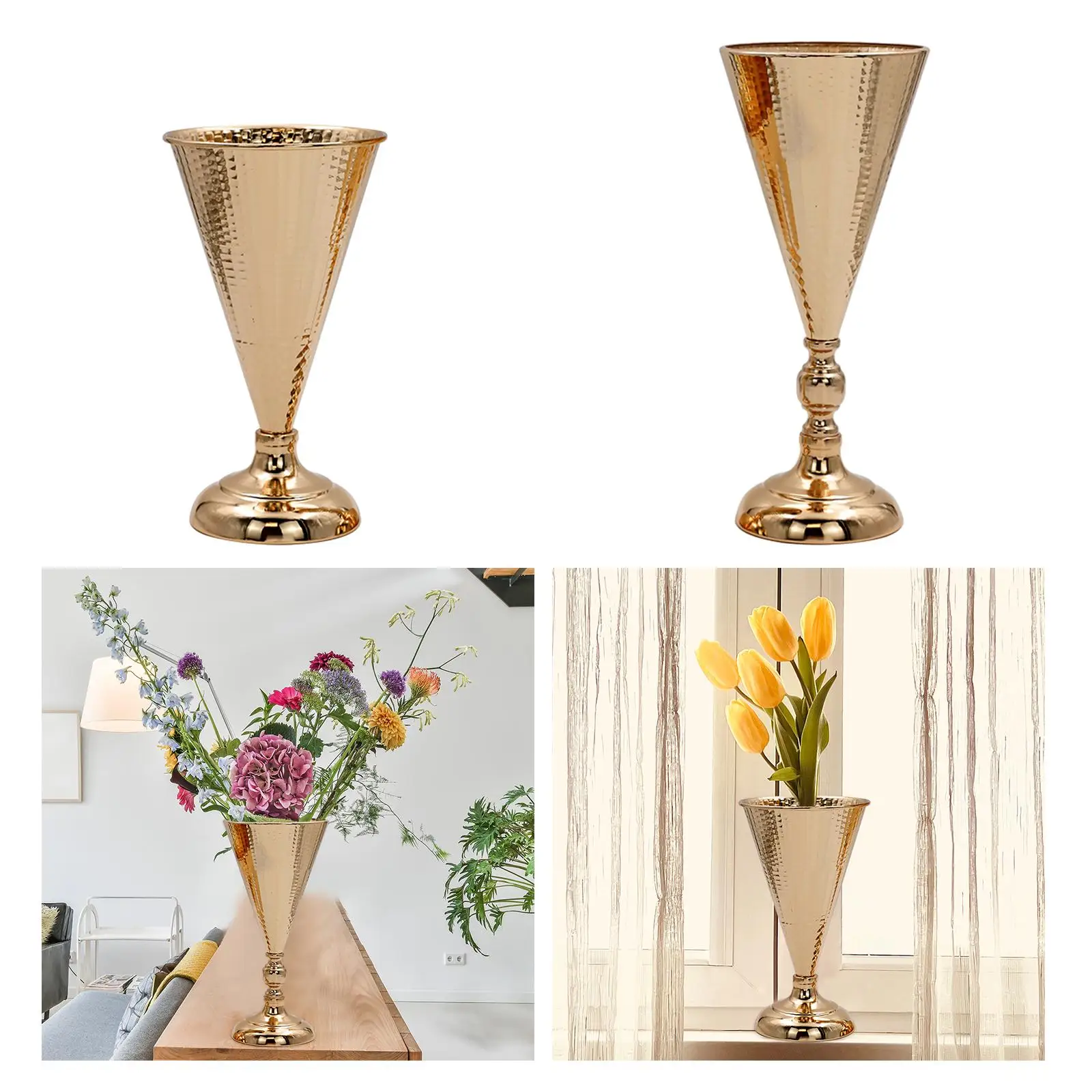 Flower Vase Dried Flower Pot Tabletop Decor Holder Wedding Table Centrepieces for Home Office Wedding Party Holiday Restaurant