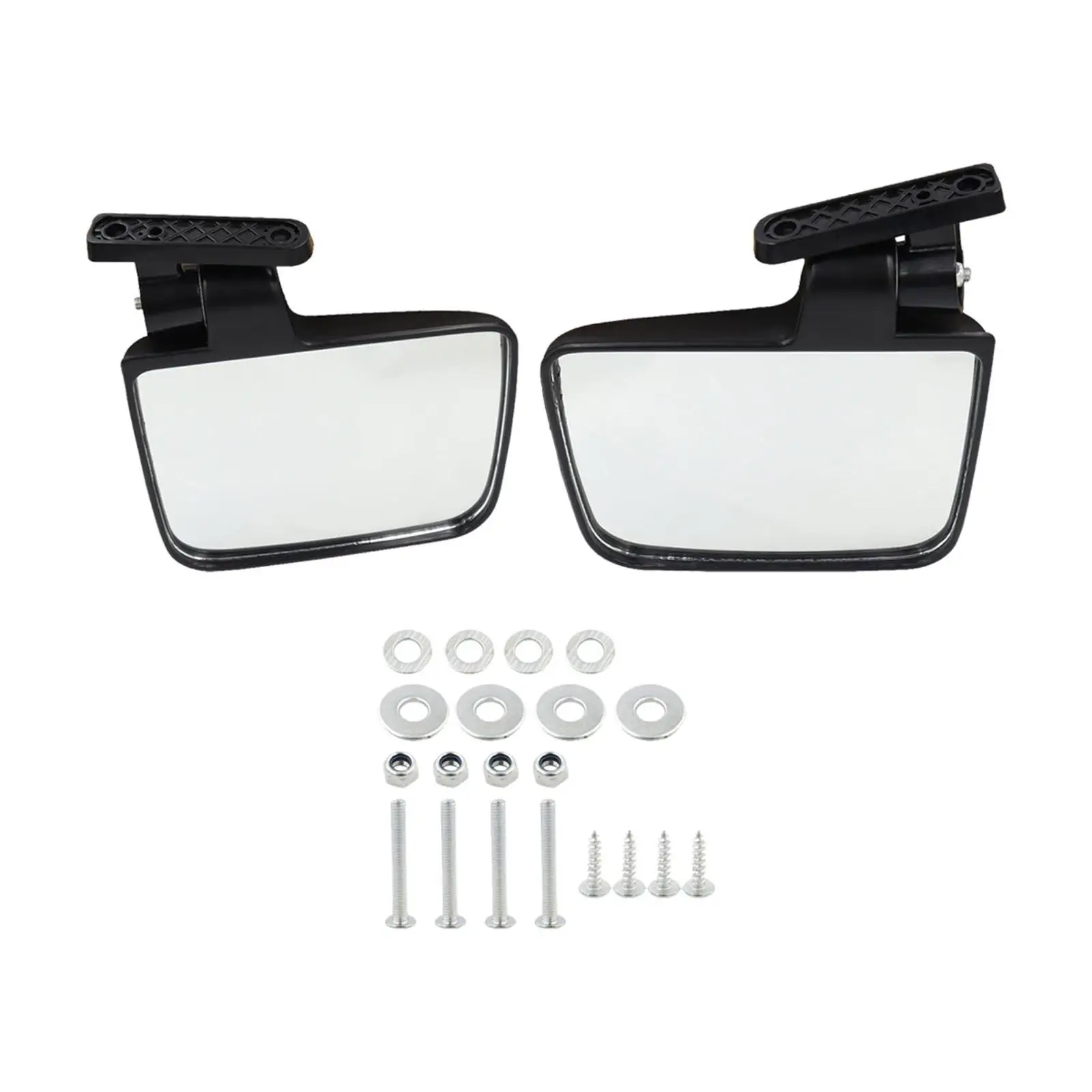 Golf Cart Folding Side View Mirrors Kit Helping to Avoid Blind Spots Lightweight Easy Installation Adjustable Joint Accessory