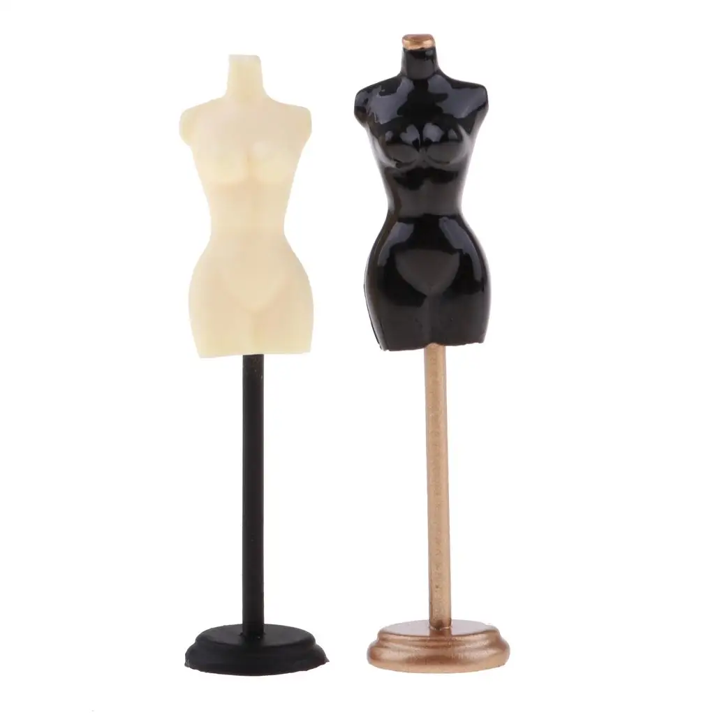 Dollhouse Miniature 1:12 Accessory Mannequin Tailors Dressmakers Model Gold+Black