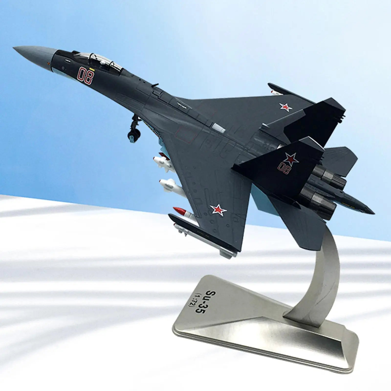 1:72 Scale  SU-35   Models Simulation  Toy Birthday Party Favors Office Decor Diecast Plane Model Kids 