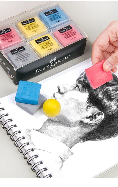 Faber Castell Drawing Art Kneaded Eraser Soft Sketch Putty highlight  Kneadable Rubber Painting Correcting Lightening Charcoal