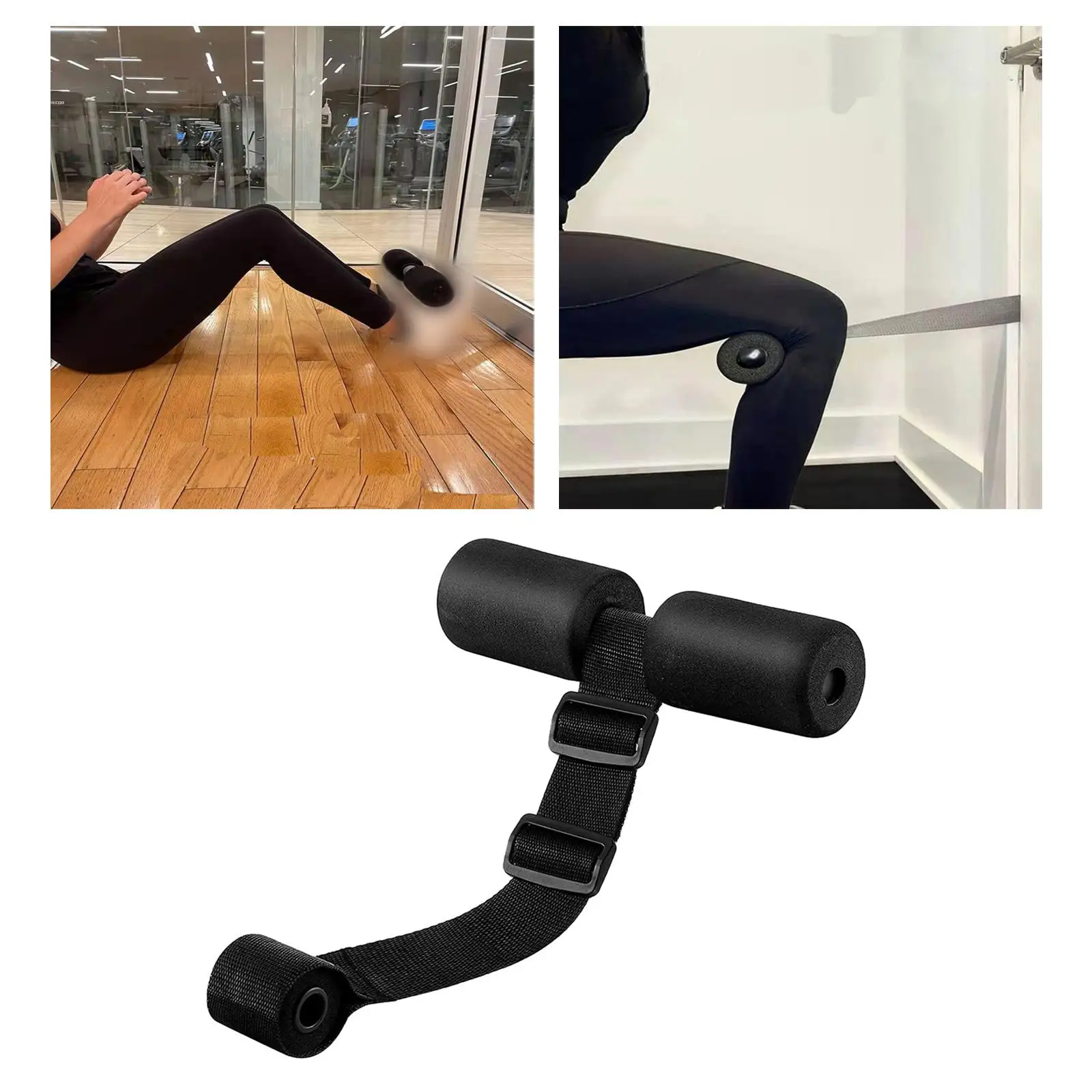Sit up Assistant Device Padded Foot Holder Home Gym Workout Fitness Portable