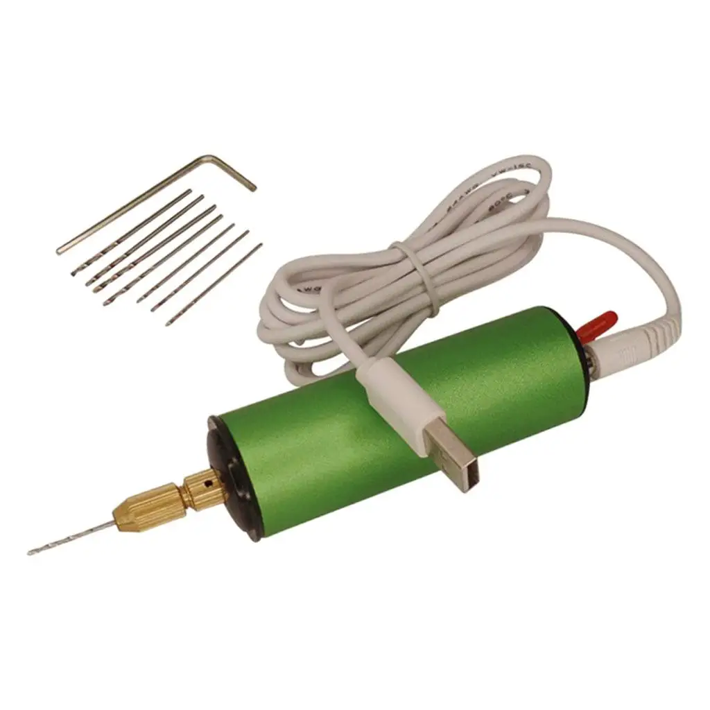 Jewelry Tools Mini Electric Drill Handheld For Pearl Epoxy Resin Jewelry Making DIY Wood Craft Tools With 5V USB Cable