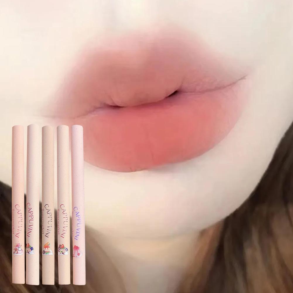 Best of 5 Colors Matte Lip Liner Lipstick Pen Long Lasting Non-stick Cup Waterproof Smooth Soft Velvet Lipliner Pencil Makeup Cosmetics Reviews & Tips - Image 5