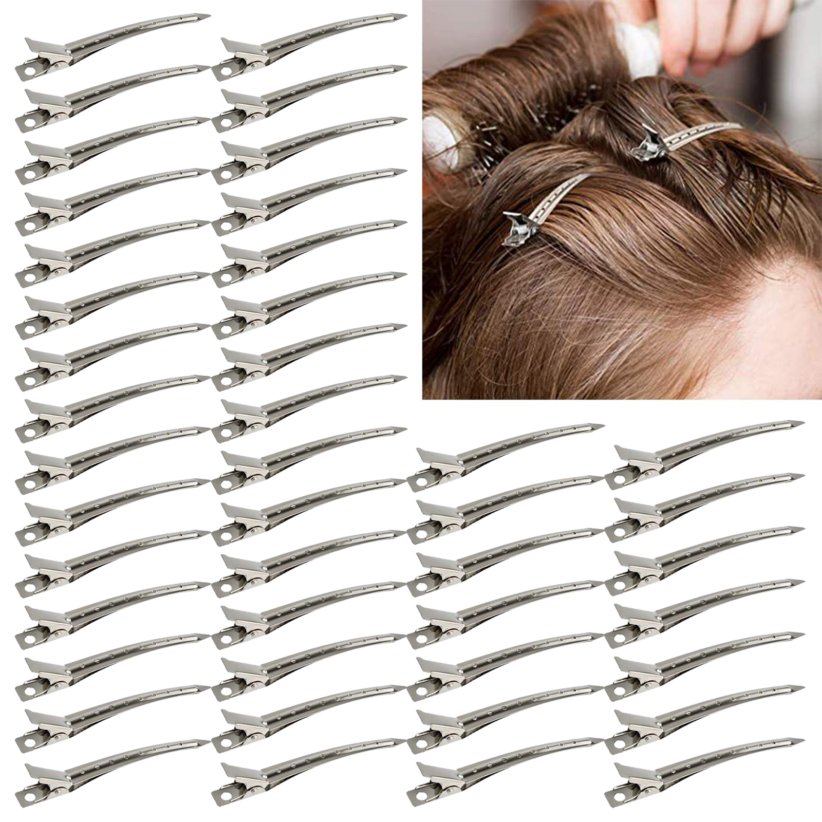 Best of 100 / 50 / 20 / 10Pcs Duck Bill Hair Clips Rustproof Metal Alligator Curl Clips For Thick Hair Roller DIY Bows Salon Hair Styling Tool Reviews & Tips