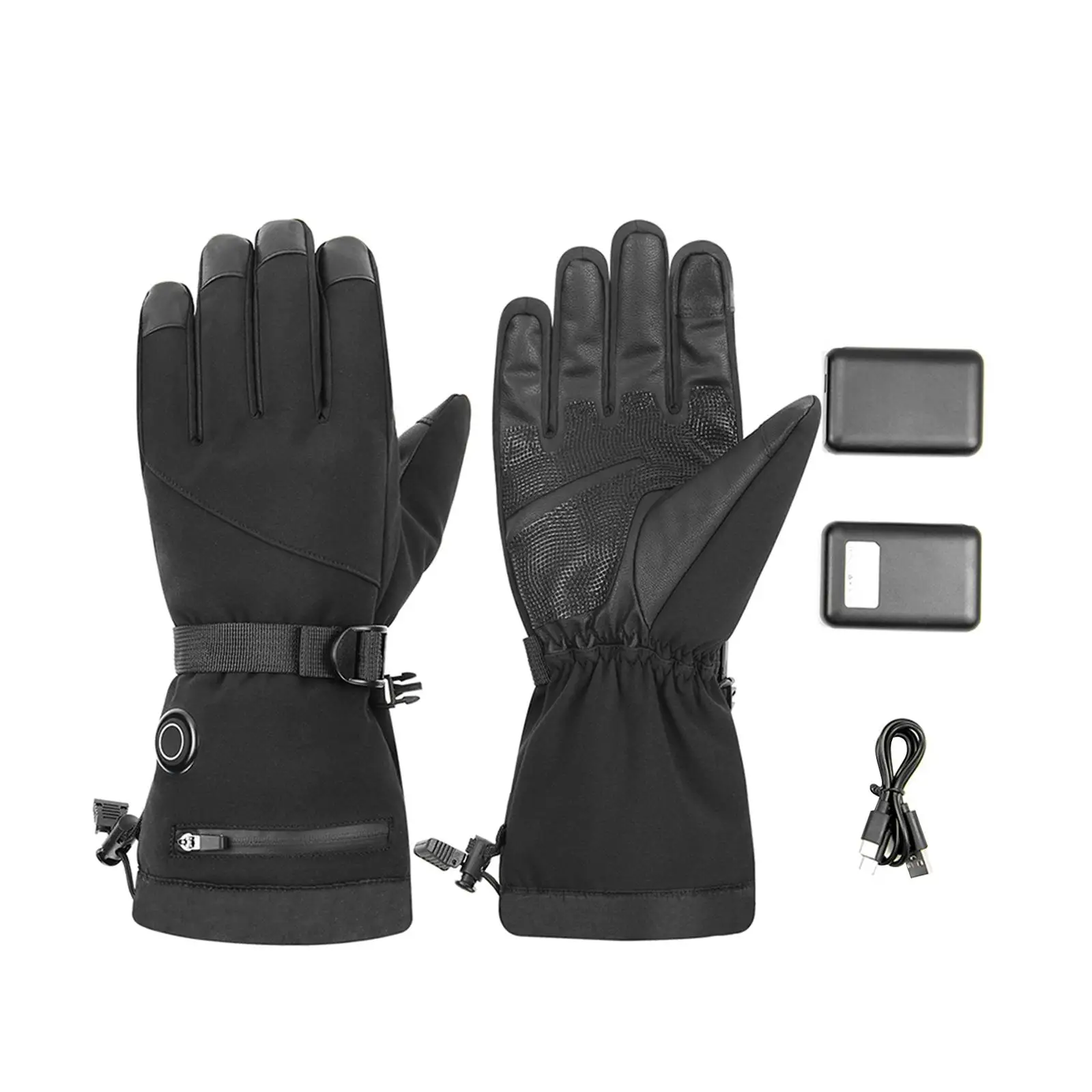 Electric Heated Gloves Waterproof Windproof for Workout Skiing Skating