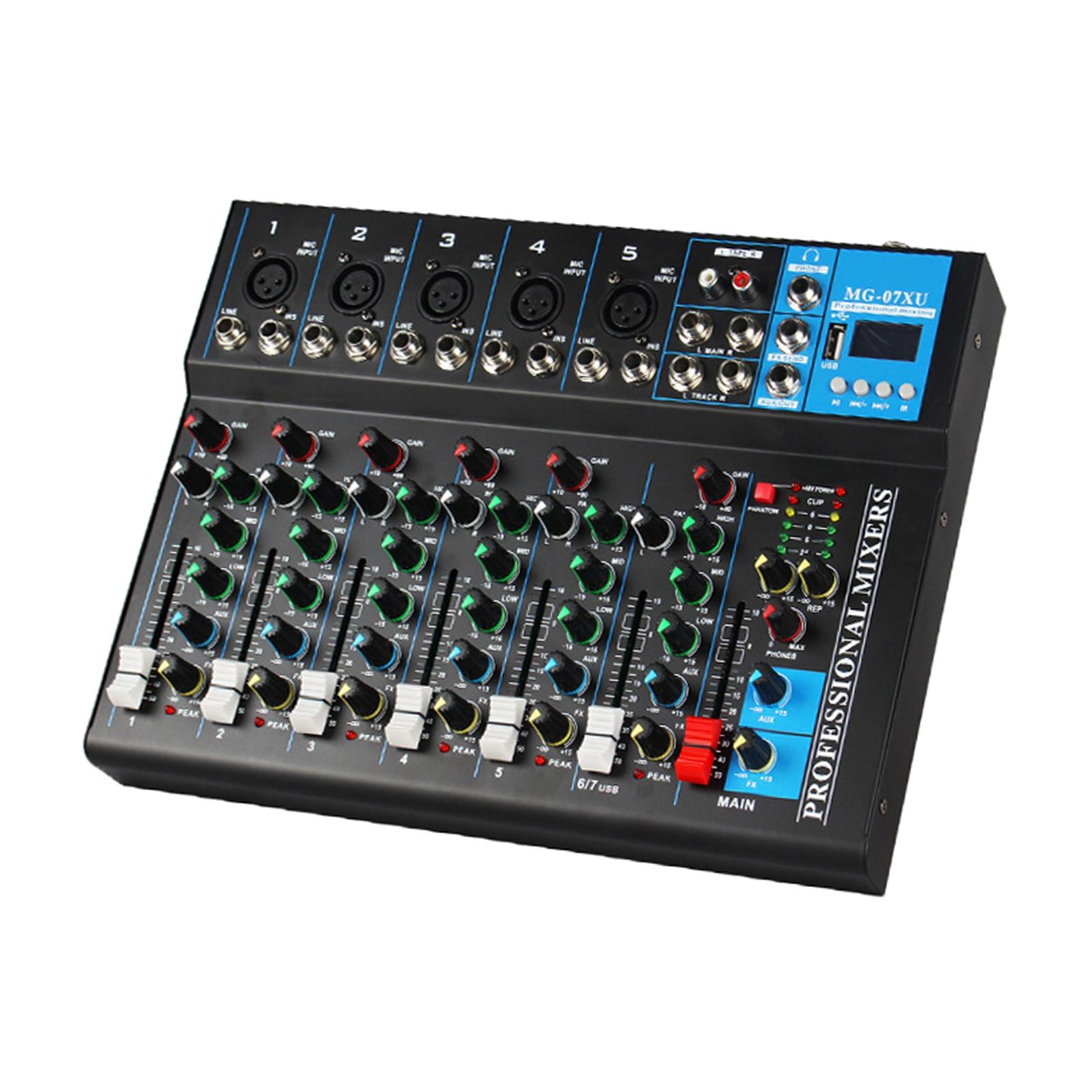 Audio Mixer Professional Microphone Jack Platform 48V  Power Stereo Sound Board Controller for  Computer Stage