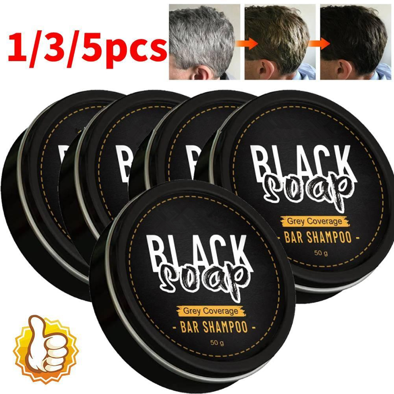 Best of 1 / 2 / 3 / 5pcs Hair Darkening Shampoo Bar Soap Anti Dandruff Deep Beautiful Black Cleansing Nourishment Hair Improve Gray White Men Reviews & Tips