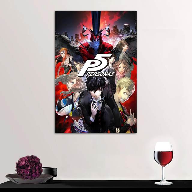 Persona 5 posters e cópias retro arte clássico japonês anime pintura da  lona moderna parede fotos para sala de estar decoração casa - AliExpress