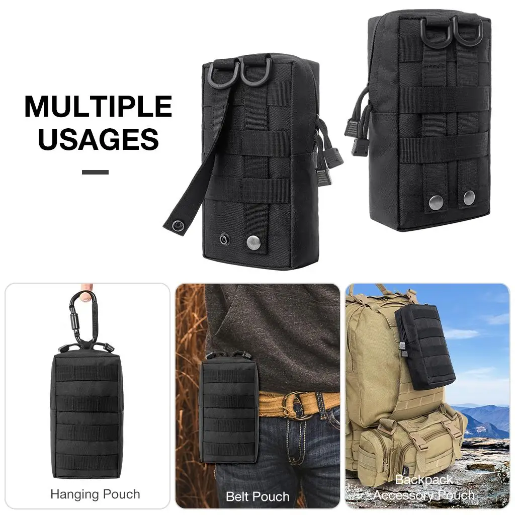 2 Pack MOLLE Gear Pouches Small Tactical Combat Bag Tactical Pouches Attachments Pouch