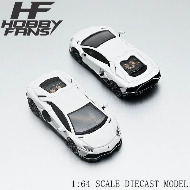 Hobby Fans 1:64 Aventador LP 780-4 Ultimae white /orange