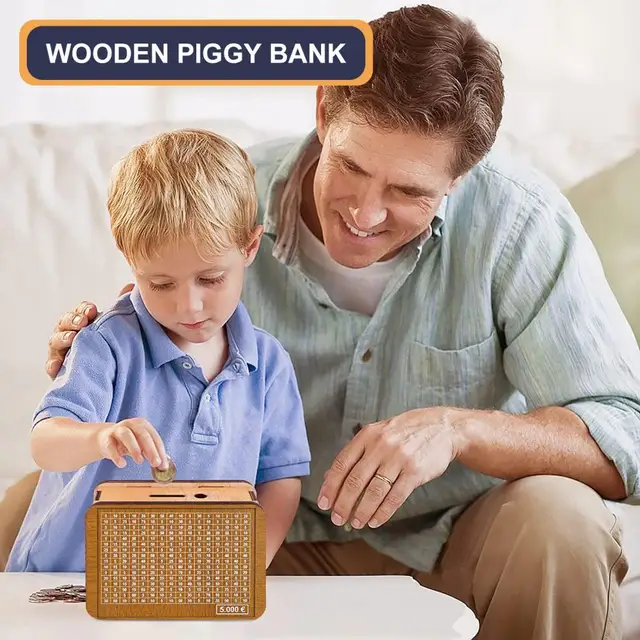 Hucha Retro con contador para niños y adultos, caja de ahorro de dinero con  marcador para sala de estar, billetes y monedas - AliExpress