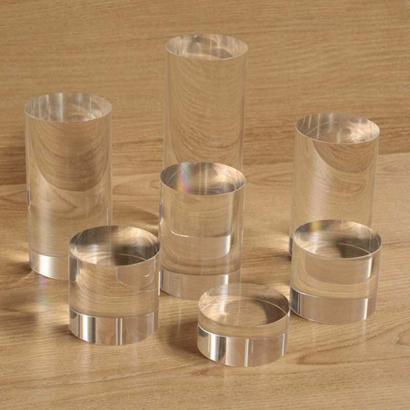Clear Acrylic Column Sheet Stamping Block Cosmetics Display Stand Photography Props Ornaments Rings Jewelry Holder Perfume Riser