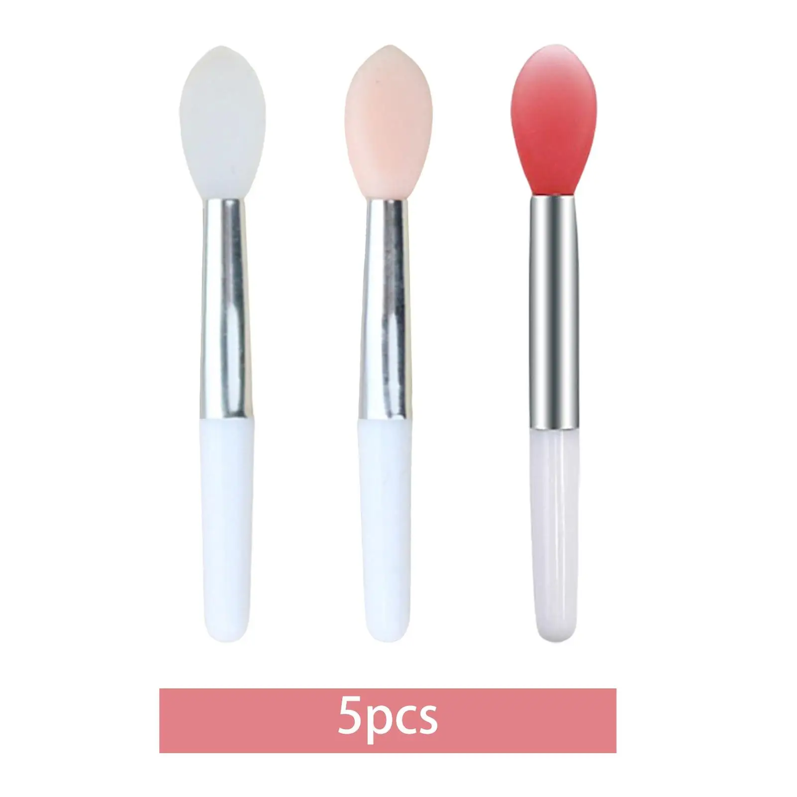 5x Silicone Lip Brush Makeup Brushes Washable Portable Lipstick Brush Reusable for Lip Cream Eyebrow Lipstick Lip Cream
