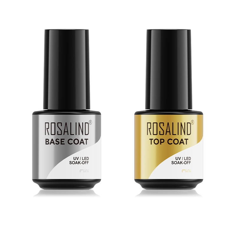 Best of ROSALIND 7ml 2Pieces Top And Base Coat Gel Polish UV Soak Off Semi Permanent Nail Art Manicure Gel Varnishes Top Base Coat Mew Reviews & Tips