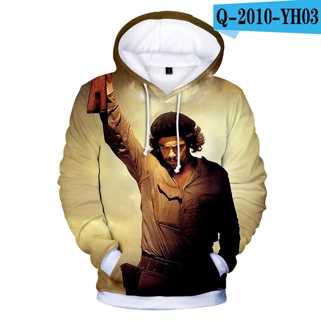 Hip Hop Fashion Che Guevara Hero 3D Hoodie Sweatshirt Men Autumn