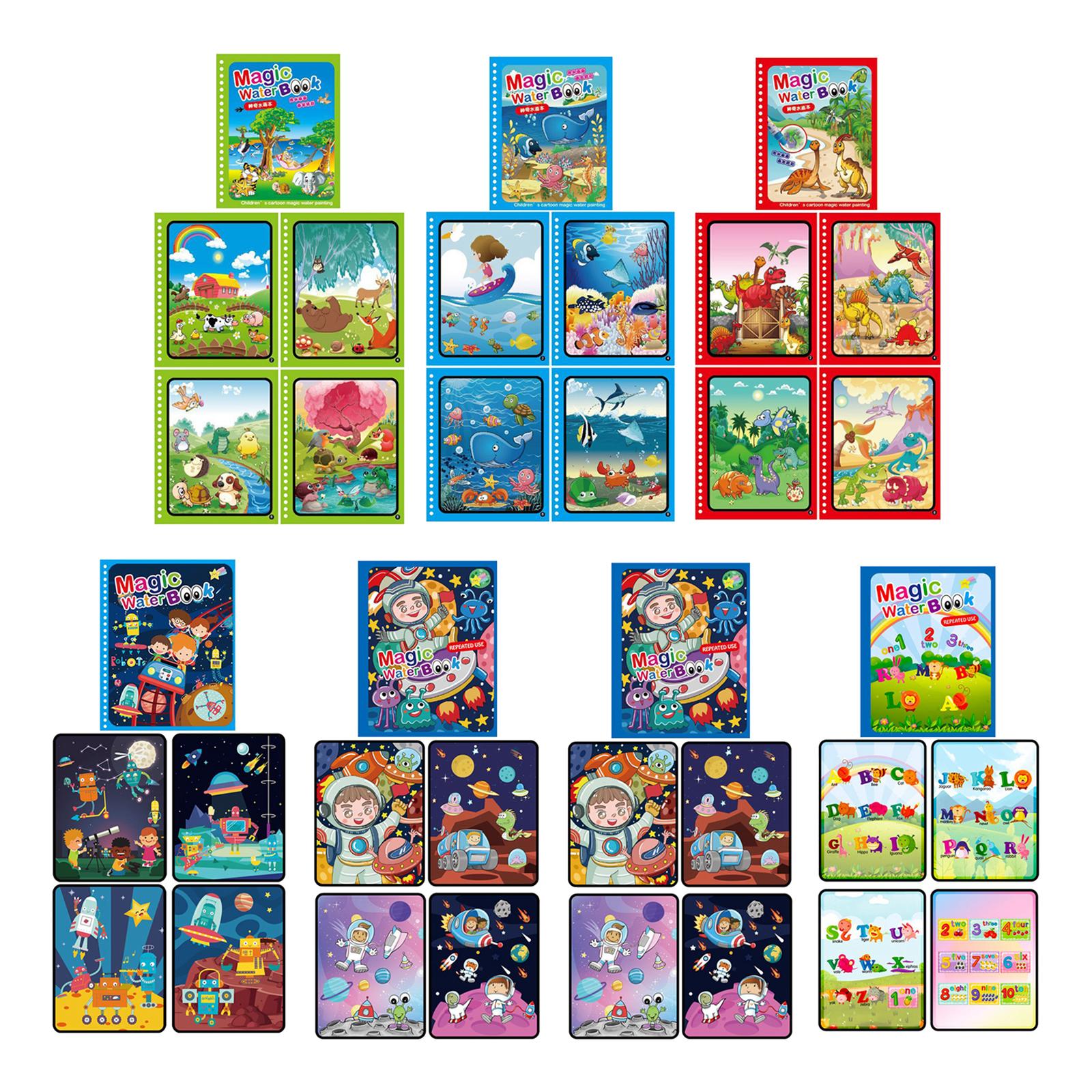Magic Water Drawing Book Reusable Magic Water Colouring Book Magic Pen Water  Drawing Book Colouring Book for Children Toddlers| | - AliExpress
