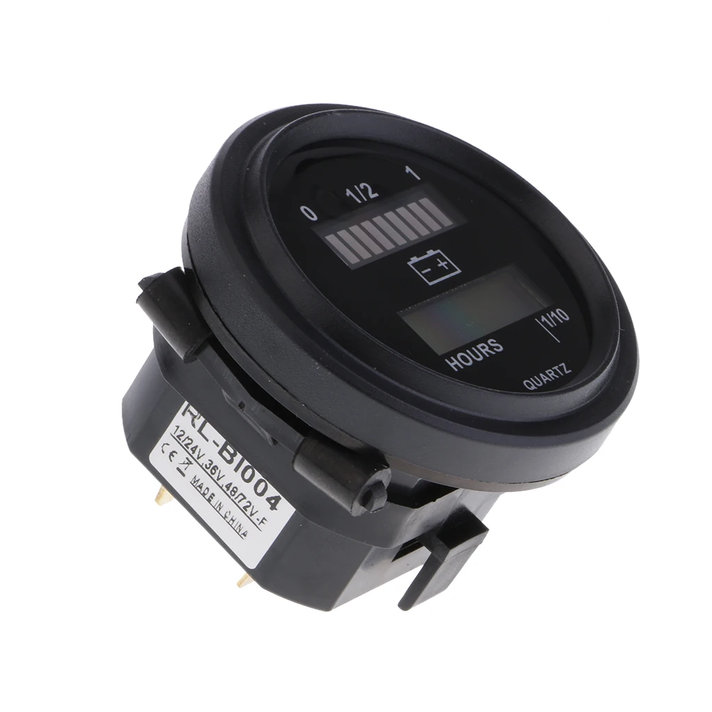 12V 24V 36V Hour Meter For Marine Boat `` Round Gauge