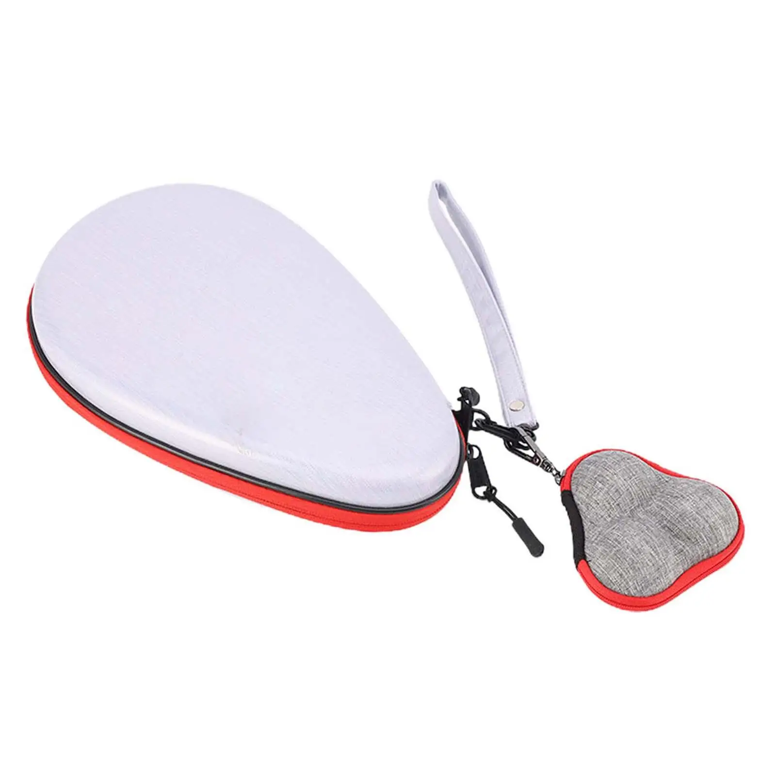 Pingpong Paddle Case Soft Wear Resistant with Zipper Hard Gourd with Ball Bag Protector for Sportsman Unisex Athlete Adult Home