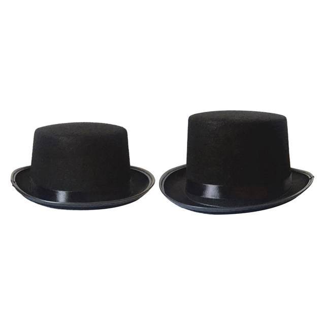 Chapeau Haut De Forme Noir – Pour Magicien, Carnaval, Soirée, Déguisement (tour De Tête élastique)