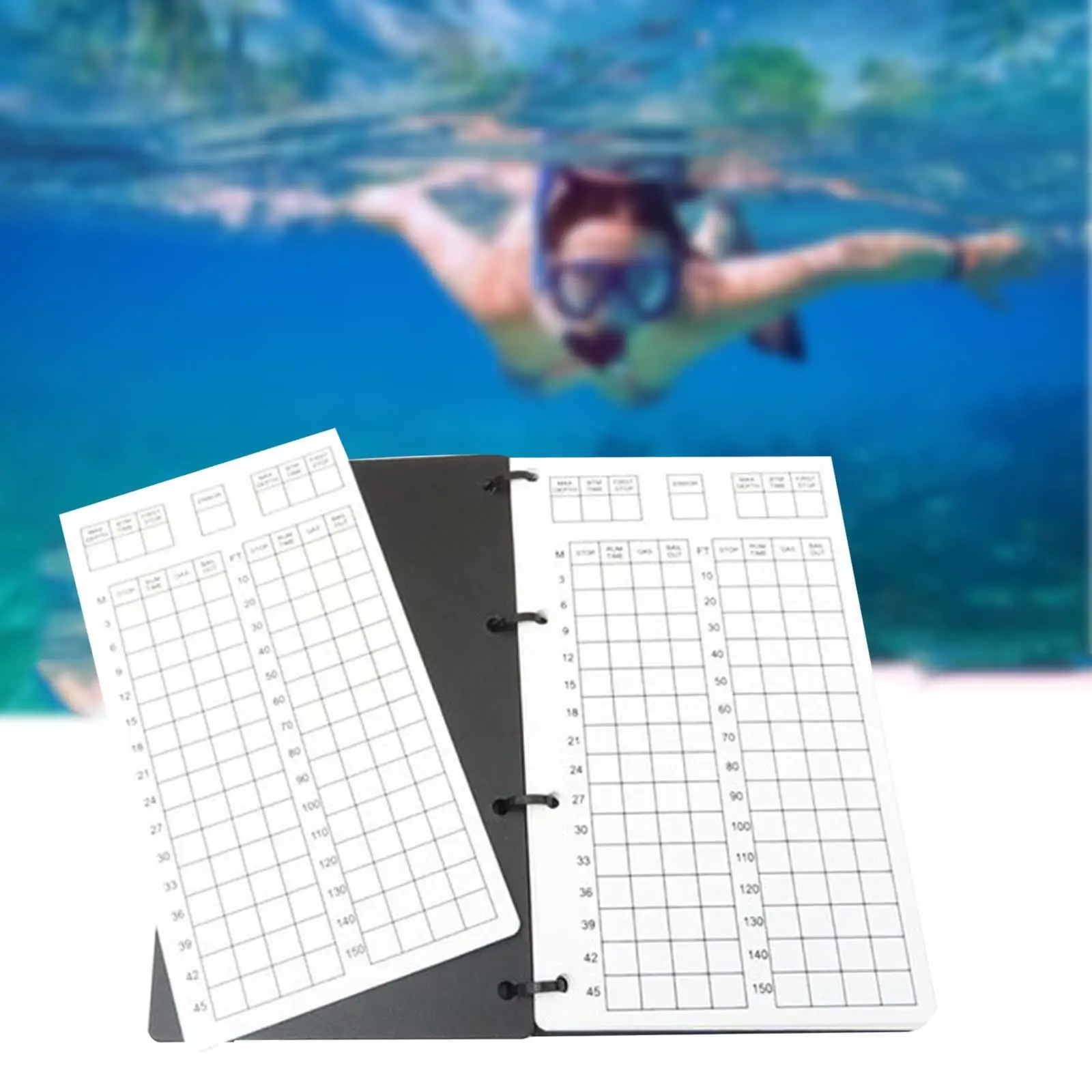 Underwater Writing Slate Dive Note Board with Lanyard Diving Notebook Writing