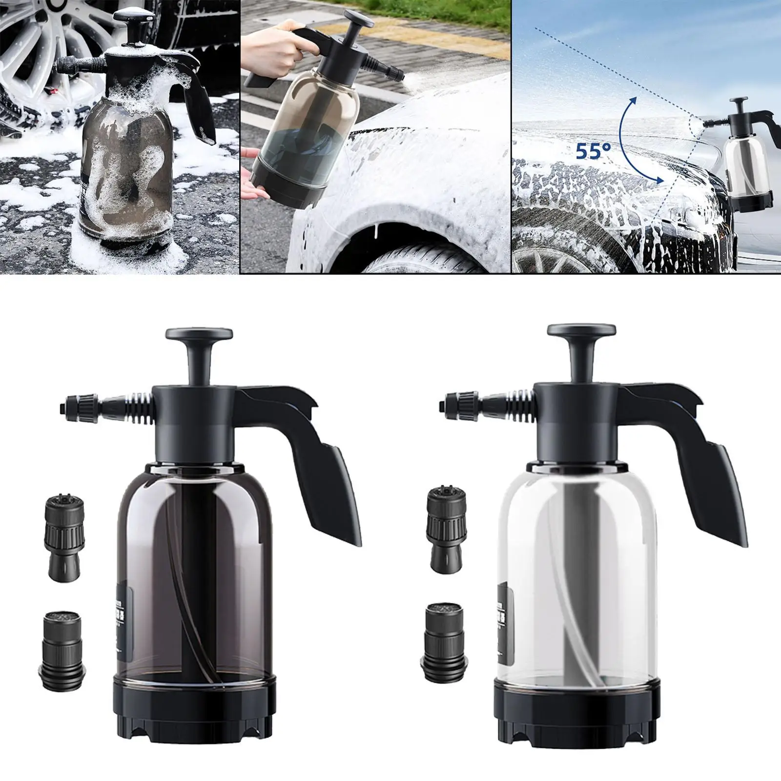 68oz Car Wash Pump  Sprayer Manual Watering Can Lance Blaster Water Sprayer for House Cleaning Garden Watering Plants