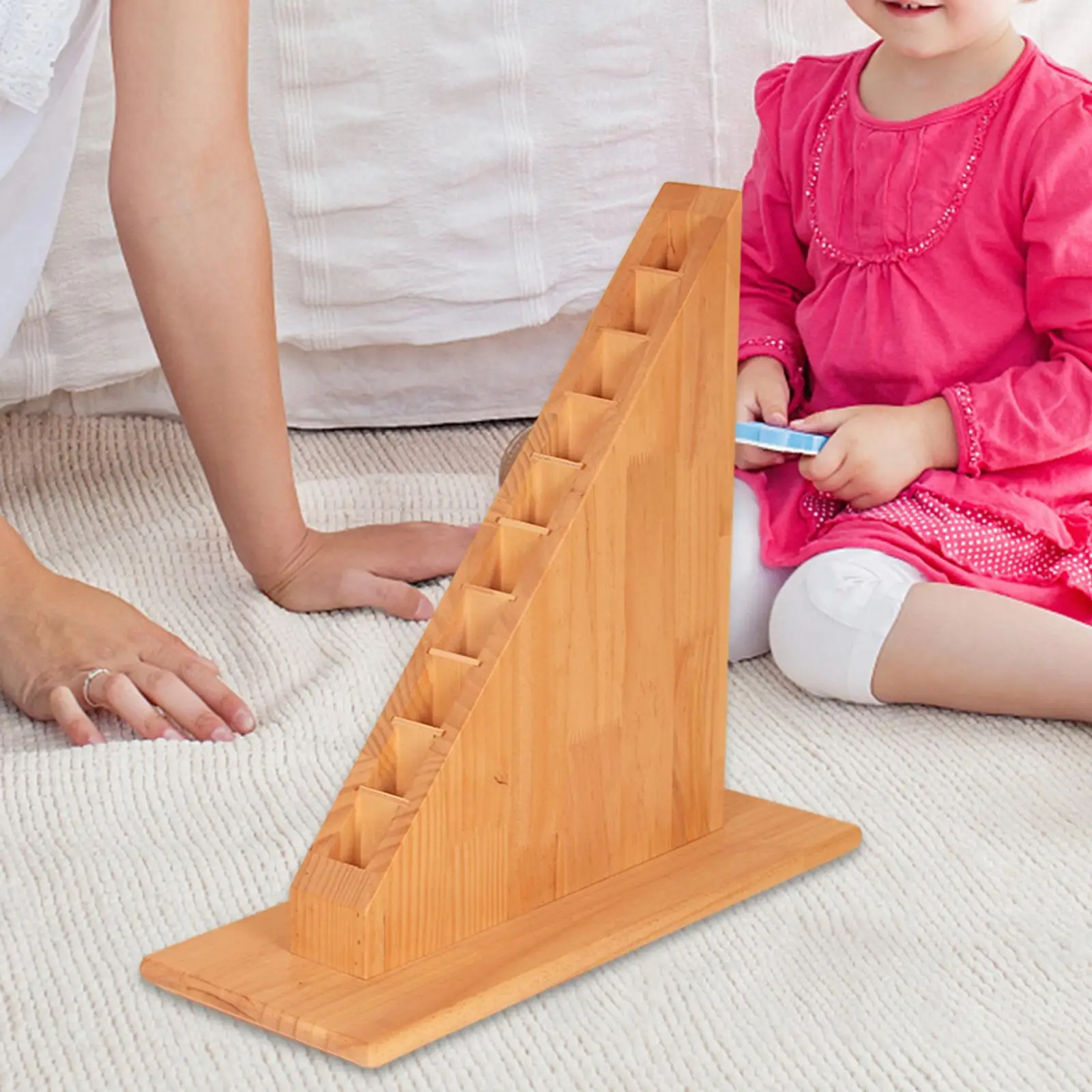 Wooden Montessori Stand Math Teaching Aids for Toddlers Preschool Children