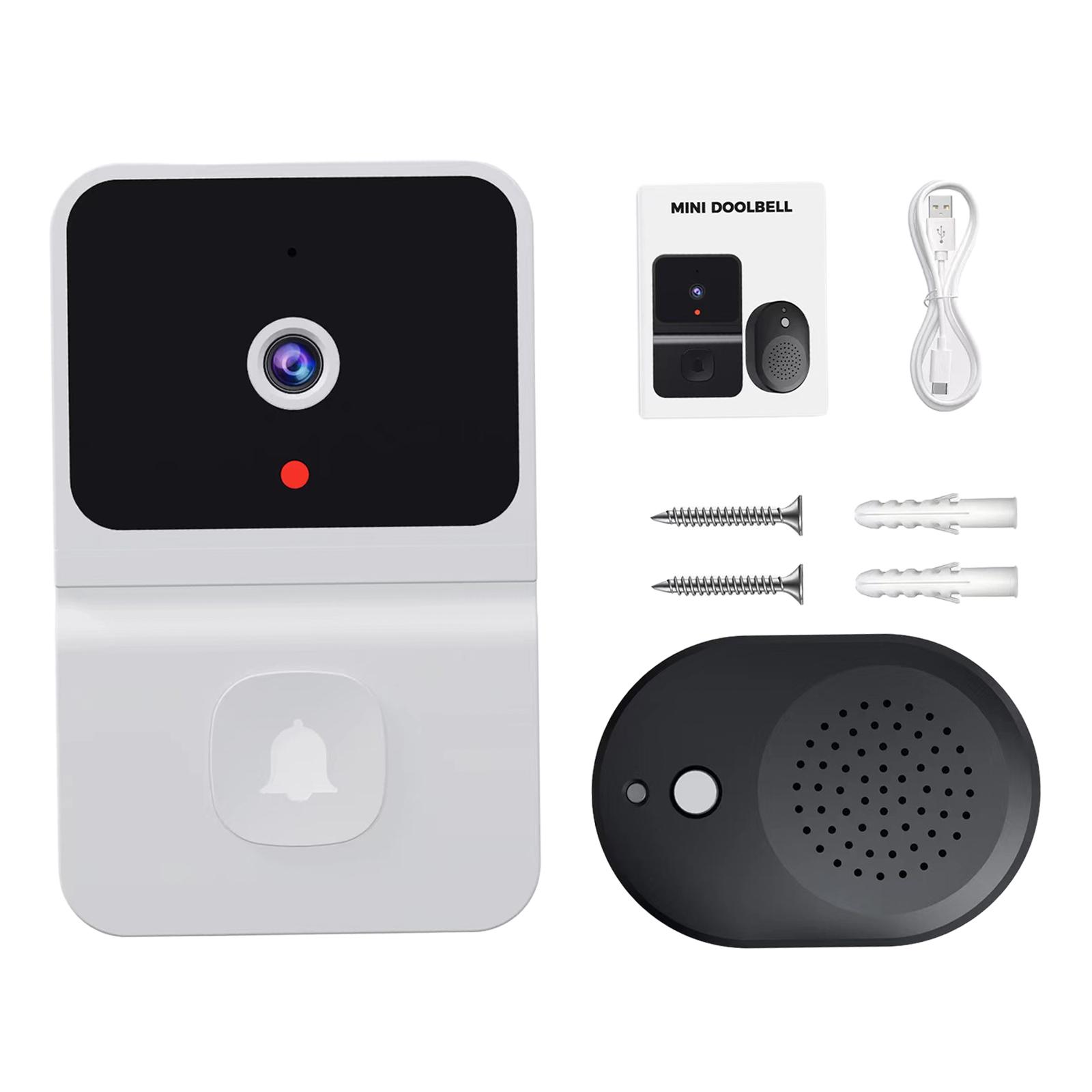 Doorbell Camera Wireless Smart Clouds Storage Device Battery Operated Two Way Audio 50M Permeate Night View Wifi Door Chime