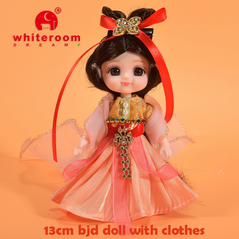 Retro Bjd Doll Accessories Chinese Style Decoration Props Screen Group Fan Flute Guzheng Musical Instrument Childrens Toy Gift