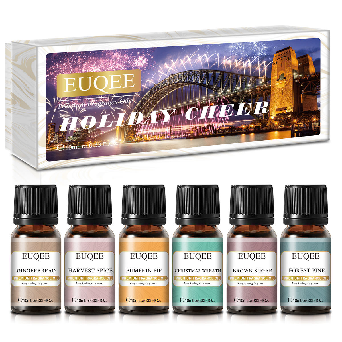 Best of EUQEE Christmas Fragrance Oils Set For Diffuser- Forest Pine, Christmas Wreath, Brown Sugar, Harvest Spice, Gingerbread, Pumpkin Pie Reviews & Tips