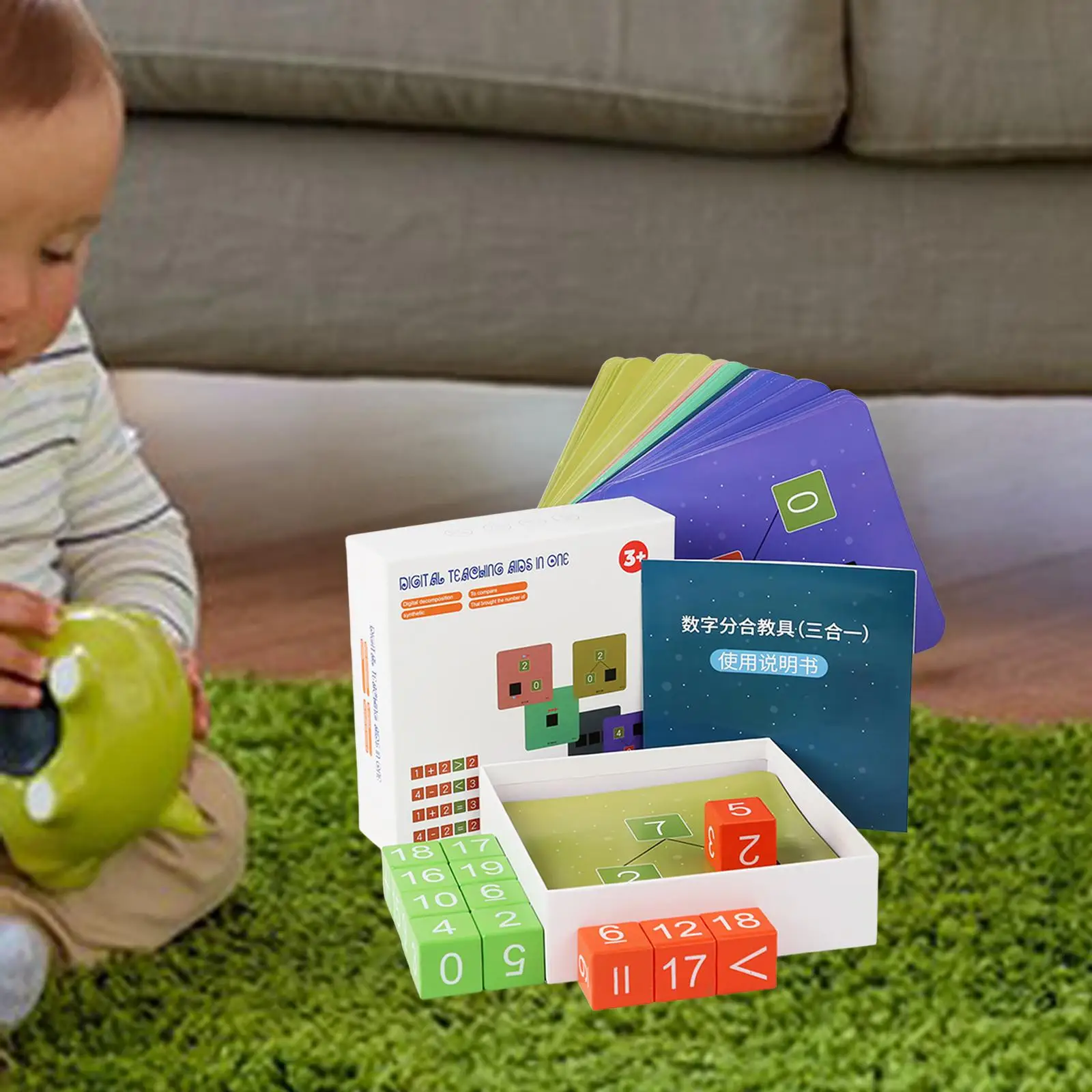 Wooden Blocks Arithmetic Toys Digital Cognitive Educational for Gift Boys