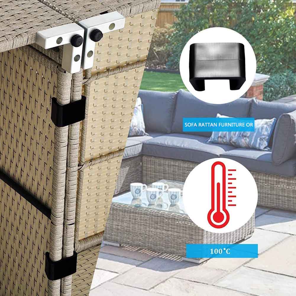 Description Picture 3 of item10pcs Couch Wicker Furniture Clips Portable Plastic Rattan Chair Practical Connect Sectional Sofa Garden Outdoor Patio Home
