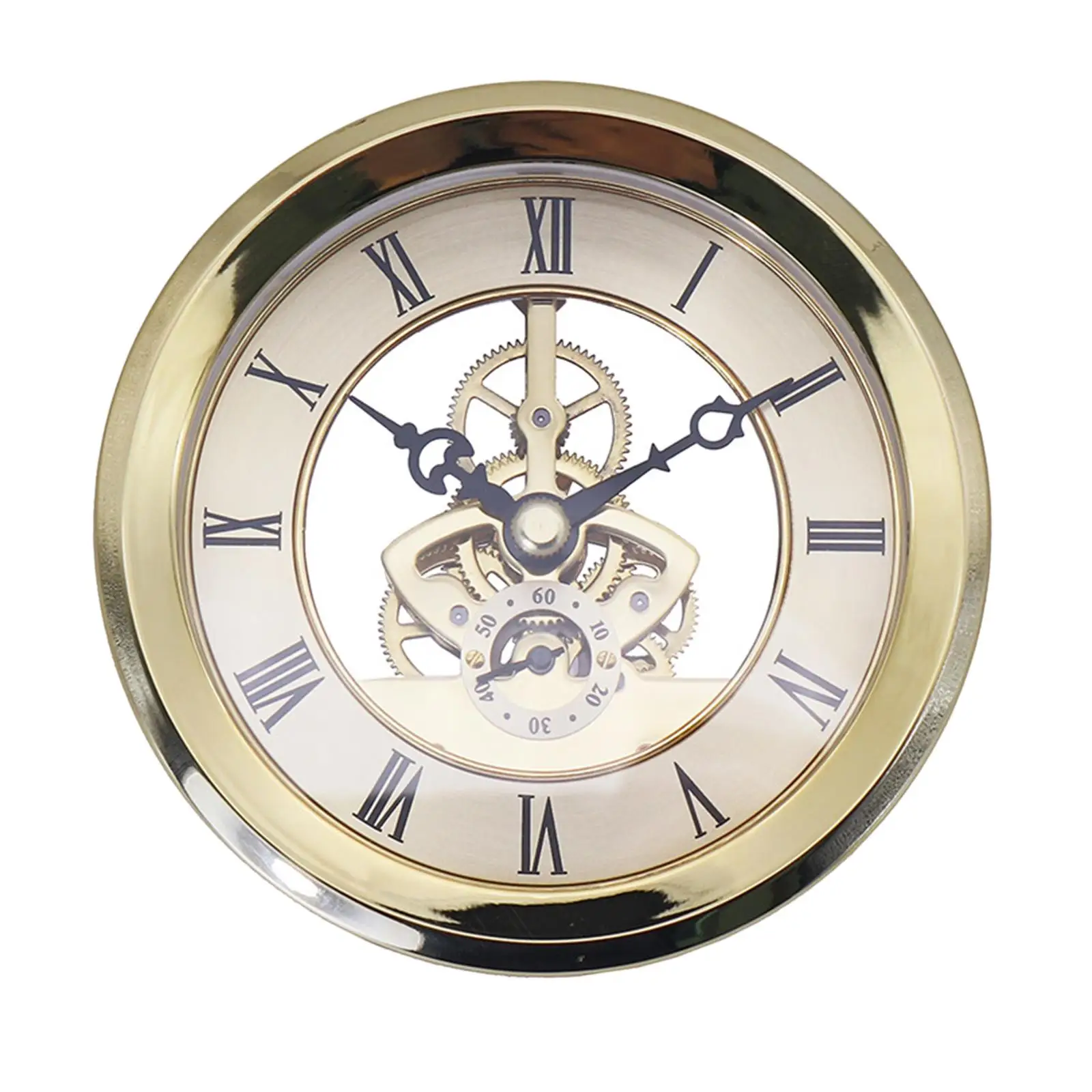 Quiet Skeleton Clock Insert 4.06in Clock Repair Gold DIY Crafts Quartz Movement