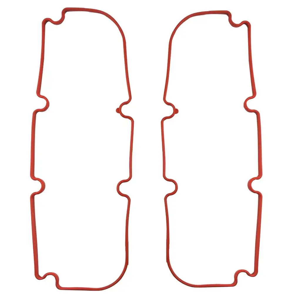 Car Engine Parts Rocker Cover Gasket Suit, 2 /set Rubber Red 3.8L