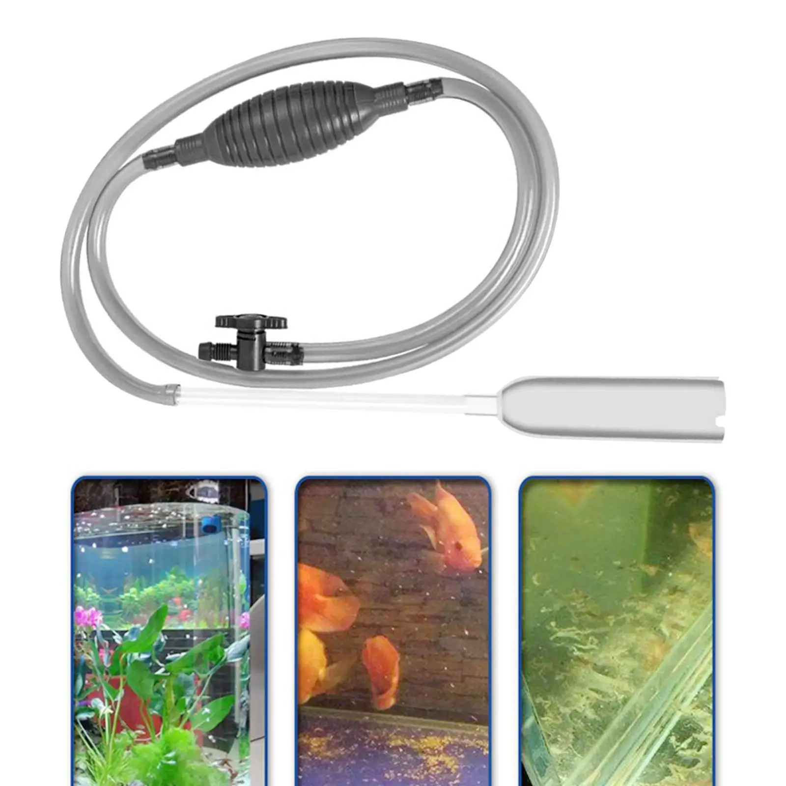 2.6M Aquarium Clean Vacuum Water Change Changer Gravel Aquarium Simple Fish Tank Vacuum Siphon Pump Cleaner